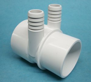 0362-20 - Manifold PVC,Water,MAGIC,2 Inch S x 2 Inch Spg x (2) 3/4 Inch RB Ports - 0362-20