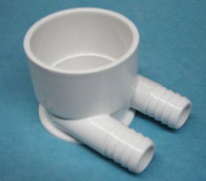 0363-20 - Manifold PVC,Water,MAGIC,2 Inch S x Dead End x (2) 3/4 Inch RB Ports - 0363-20