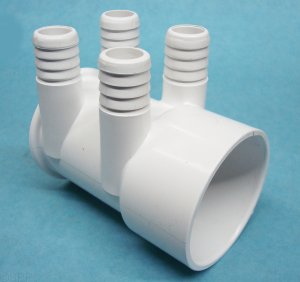 0365-20 - Manifold PVC,Air,MAGIC,2 Inch S x Dead End x (4) 3/4 Inch RB Ports - 0365-20