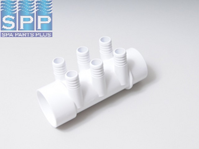 0366-20 - Manifold PVC,Water,MAGIC,2 Inch S x 2 Inch Spg x (6) 3/4 Inch RB Ports - 0366-20
