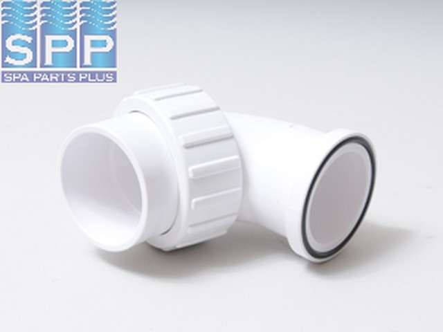 0668-20 - Fitting, PVC, 90 Degree, Slip Union Sweep,2 Inch S x 2 Inch Union - 0668-20 - N