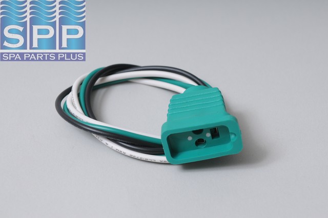 09-0027C - Receptacle,Accessory,HYDROQ,Molded/Mini JJ,18/3,Green - 09-0027C