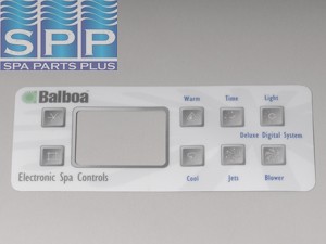 10299BAL - Spa Side Overlay,BALBOA,Ser/Ribbn Deluxe(Old Style)LCD,8BTN - 10299BAL