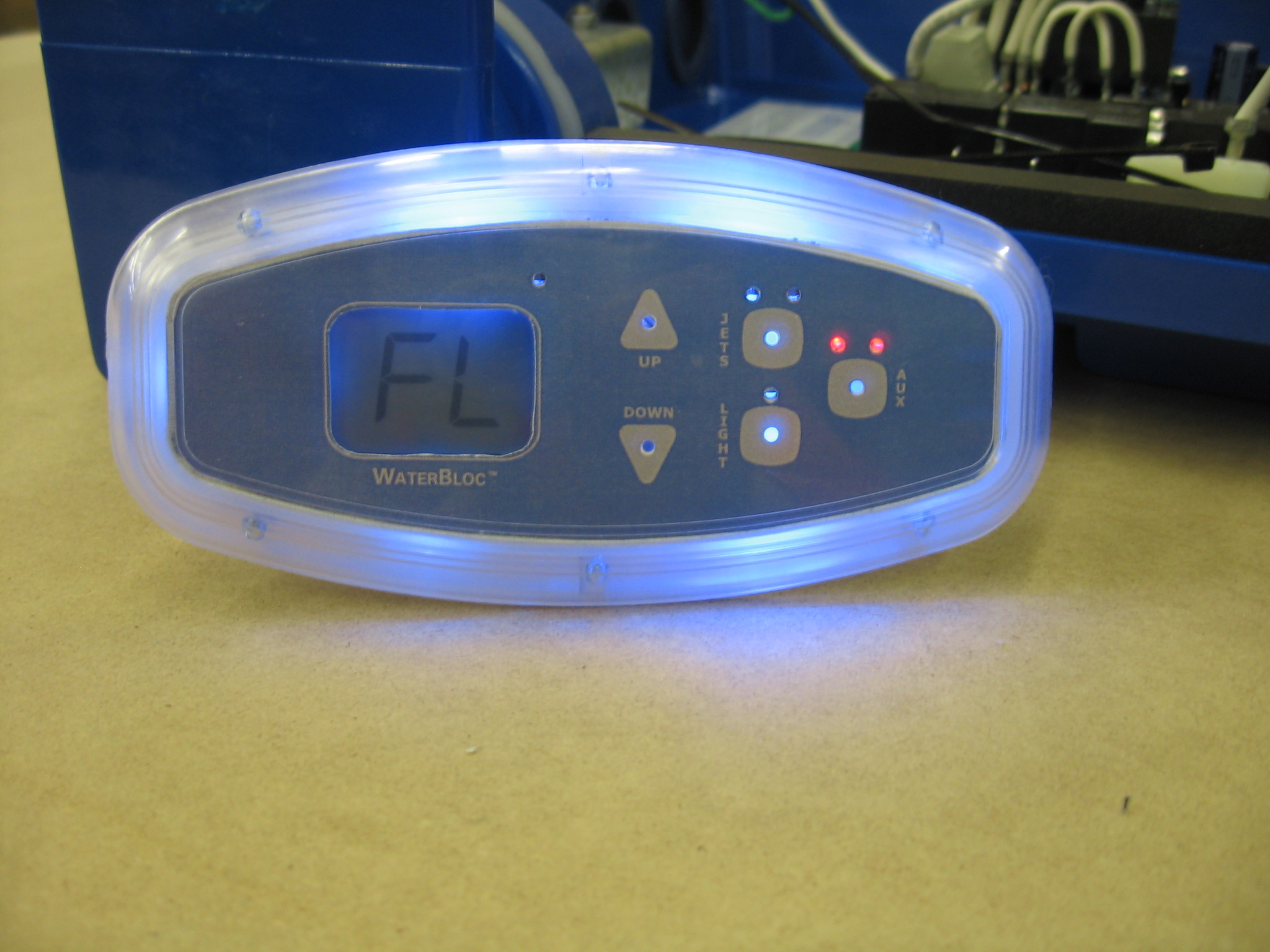 10362 - Spa Side Cntrl,Electr,PRESAIR,TPW500,5BTN,LCD(BackLit)7'Cbl - 10362