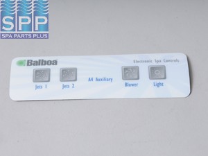 10559BAL - Spaside Overlay,BALBOA,Aux 4BTN,No Display(P1-P2-BL-LT) - 10559BAL