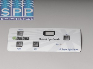 10668BAL - Spa Side Overlay,BALBOA,VL402,Duplex Dig,4BTN,LCD(For 54093) - 10668BAL