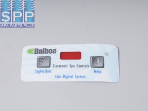 10694BAL - Spa Side Overlay,BALBOA,Lite Leader,2BTN,LED(For 54116) - 10694BAL