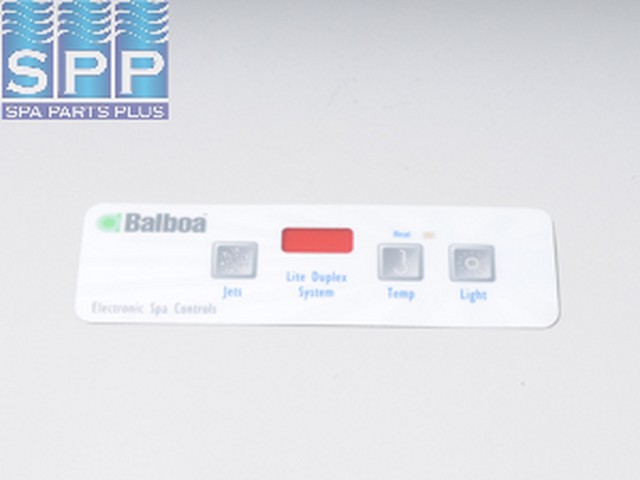 10753BAL - Spa Side Overlay,BALBOA,VL403,Lt Duplex,3BTN,LED(For 54105) - 10753BAL