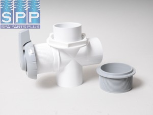 11-4000-GRY - Valve Assy,ITT,Hydroflow,Vert 3-Way,w/Handle,Notchd,2 Inch ,Gray - 11-4000-GRY