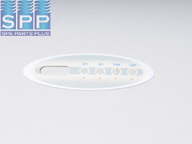 11127 - Spa Side Overlay,BALBOA,VL200,Mini-Oval,4BTN,LCD(For 52312) - 11127