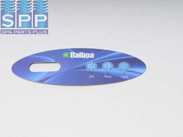 11219BAL - Spa Side Overlay,BALBOA,VL200,Mini-Oval,3BTN,LCD(For 52487) - 11219BAL