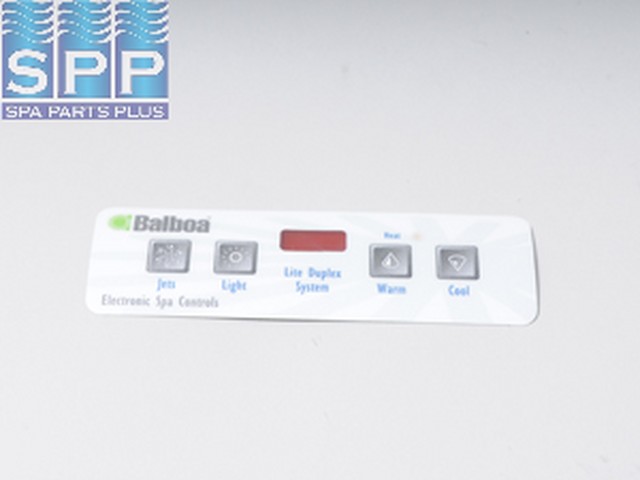 11448BAL - Spa Side Overlay,BALBOA,VL403,Lite Duplex Dig,LED,4BTN, - 11448BAL