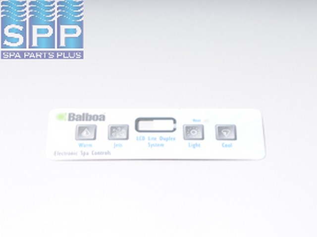 11853 - Spa Side Overlay,BALBOA(Icon15)VL401,Lite Duplex,4BTN,LCD - 11853