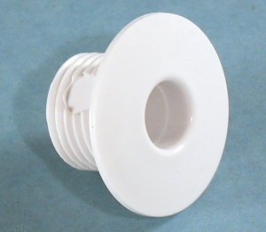 20214 - Wall Fitting,GGIND,Micro/Macro,1-1/2 Inch Face,1/2 Inch Orifice,White - 20214