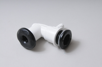 210-1621 - Jet Assy,WATERW,Adj Euro,5-Scallop,Textured,Black,3/8 Inch RB Air - 210-1621