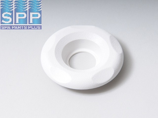 218-6950 - Jet Escutcheon,WATERW,Mini Storm,3 Inch Face,Scalloped,White - 218-6950