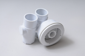23061-000 - Jet Assy,CMP,CAD Whirlpool,Directional,3-1/4 Inch Face,White - 23061-000