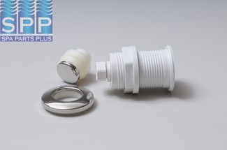 25083-002 - Air Button,CMP,15 Slim,1-3/8 Inch H,1-3/4 Inch F,2 Inch L,Polished Chrome - 25083-002