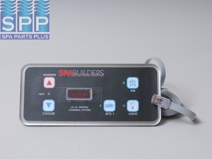 3-00-0190 - Spa Side Cntrl,Electr,LEN_GO,LX-15,5BTN,LED,6'Cbl,Phone Plug - 3-00-0190