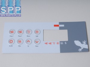 3-05-7097 - Spa Side Overlay,GECKO,TSC-8-GE1,8BTN,LCD,7 Inch Rectangle - 3-05-7097