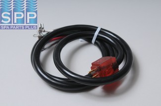 30-0220-48 - Cord,Pump 1(2Spd),HYDROQ,Lit(Red),Molded 4 Pin,14/4,48 Inch Long - 30-0220-48