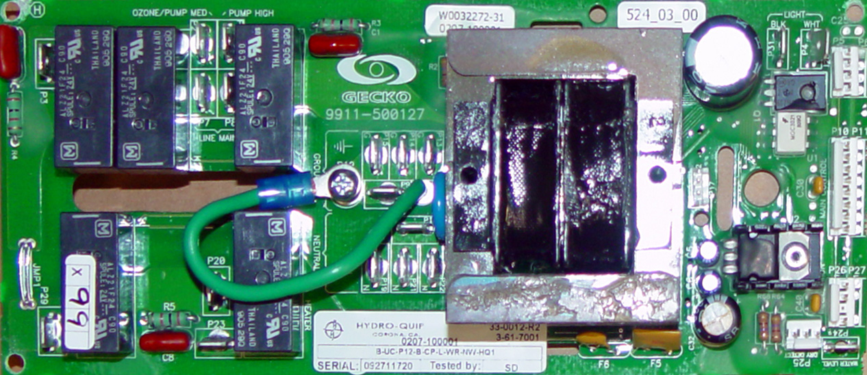 33-0012-R2 - PCB,HYDROQ,USPA,6500/7500,ECO-2,(P-BL-OZ-LT-CIRC)JST Conn - 33-0012-R2