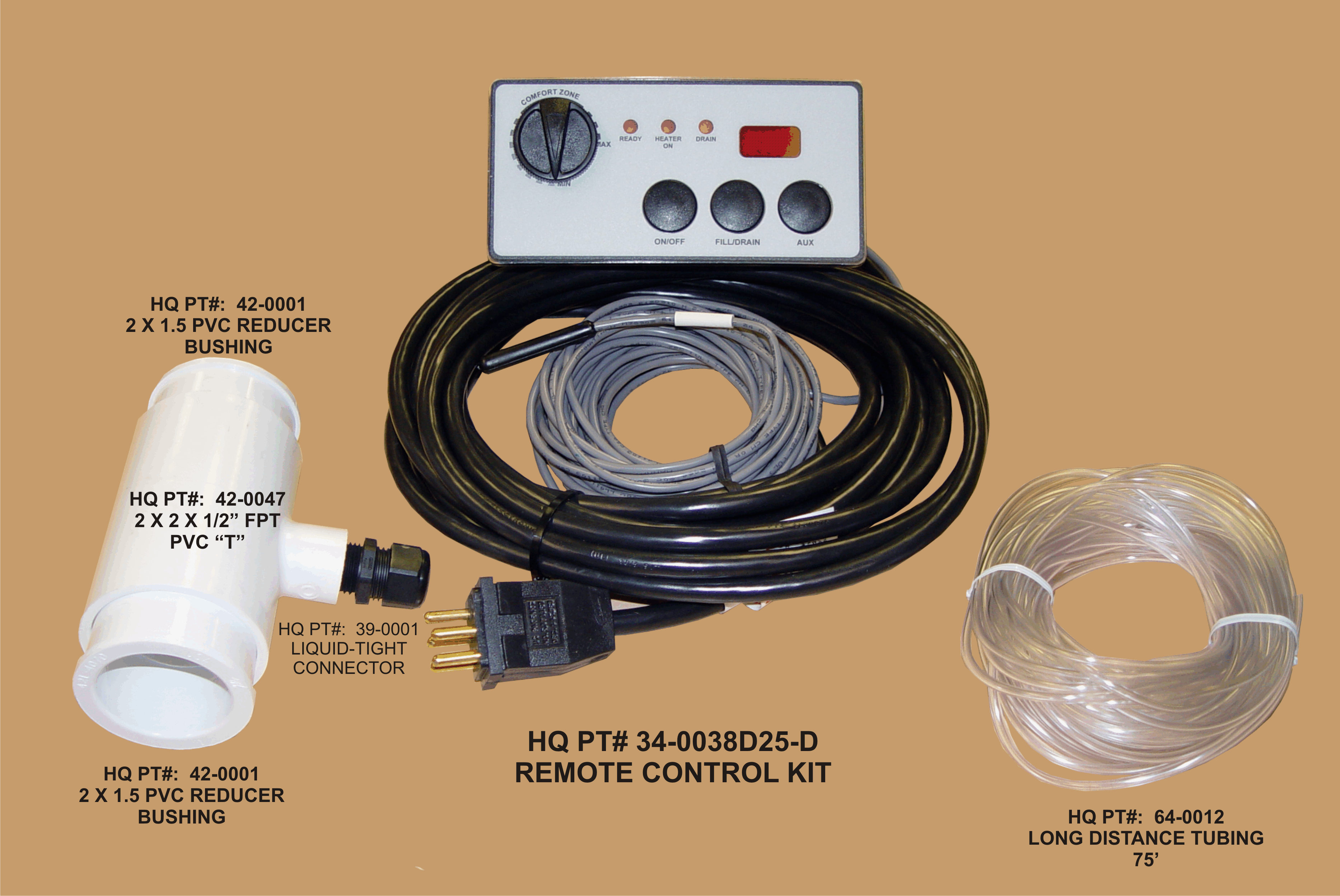 34-0038D25-D - Hydro-Quip Baptismal Remote Control Kit 34-0038D25-D - 25'Cbl, 25'Sensor - 34-0038D25-D - N