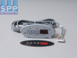 34-0200 - Spa Side Cntrl,Electr,HYDROQ,ECO-2,4 BTN,LED,10'Cbl,Oval - 34-0200