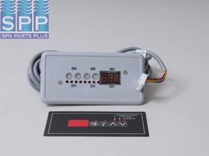 34-0207 - Spa Side Cntrl,Electr,HYDROQ,ECO-5,4BTN,LED,10'Cbl,Sm Rctngl - 34-0207