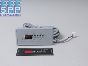 34-0208 - Spa Side Cntrl,Electr,HYDROQ,ECO-6,4BTN,LED,10'Cbl,Sm Rctngl - 34-0208