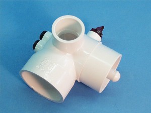 400-6030 - Thermowell, PVC,90 Deg Ell,WATERW,2 Inch Sx2 Inch Spgx1/2 Inch FPT,w/ Bshg - 400-6030