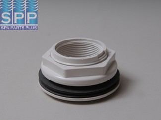 400-9170 - Return,WATERW,Wall Ftg Assy w/Nut&Gasket,1-1/2 Inch FPT Thru,Wht - 400-9170