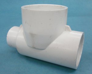 413-5030 - Fittings PVC,Slip Tee,WATERW,2 Inch S x 1-1/2 Inch S x 1 Inch S - 413-5030