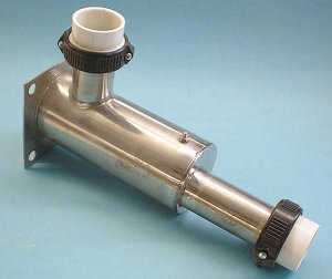 45-2008 - Heater Manifold,90 Deg,SS,Deluxe,12 Inch Long,5 Inch x 5 Inch Sq Flange - 45-2008