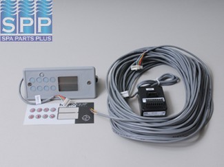 48-0191-100 - Spa Side Cntrl,Electr,HQ,HT-2(Kit)8BTN,LCD,100'Cbl,w/Doubler - 48-0191-100