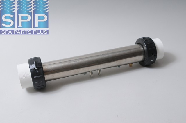 48-2200 - Heater Manifold,Flo-Thru,SS,2 Inch x 13 Inch ,w/2 Internal T-Wells - 48-2200