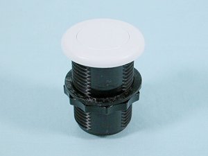 50-00502 - Air Button,THERM,15,1-3/8 Inch Hole,1-3/4 Inch Flange,2 Inch L,White - 50-00502