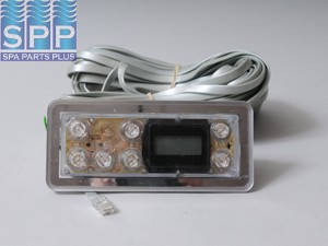 52813-01 - Spa Side Cntrl,Electr,BALBOA,Serial Std,7 BTN,LCD,100'Cable - 52813-01