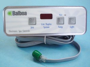 54105 - Spa Side Cntrl,Electr,BALBOA,VL403,Lt Duplex,3BTN,LED,7'Cbl - 54105