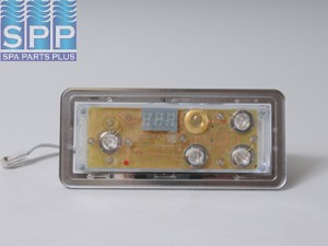 54145 - Spa Side Cntrl,Electr,BALBOA,VL404,Dup Dig,4BTN,LED,7'Cbl, - 54145
