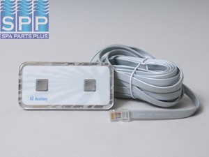 54332 - Spa Side Cntrl,Electr,BALBOA,Auxilliary,2BTN,18'Cable,8 Conn - 54332