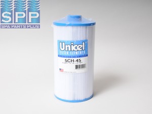 5CH-45 - Filter Cartridge,UNICEL,45 Sq Ft,5-5/16 Inch OD x 10 Inch Long - 5CH-45