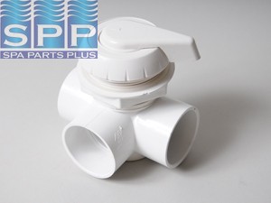 600-3010 - Valve Assy,WATERW,Horiz.2 Port(Divrtr)Top Acc,Notchd,2 Inch ,Wht - 600-3010