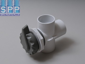 600-3057 - Valve Assy,WATERW,2 Port(Divertr)Top Acc,Scallop,2 Inch S,Gray - 600-3057