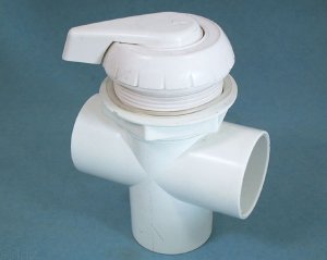 600-3060 - Valve Assy,WATERW,Vert 2 Port(Diverter)Top Acc,Notchd 2 Inch ,Wht - 600-3060