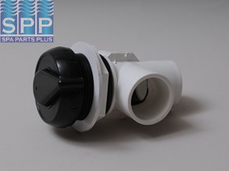 600-4341 - Valve Assy,WATERW,Vert 2 Port(Divrtr),Top Acc,Notched,1 Inch ,Blk - 600-4341