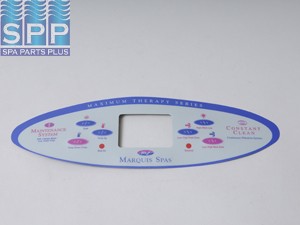 650-0447 - Spa Side Overlay,MARQUIS(MTS97)'98,Ser Std,6BTN,LCD,11 Inch ,Oval - 650-0447