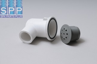 670-2317 - Air Injector,WATERW,Top-Flo Ell,1-1/8 Inch H,1/2 Inch Slip,Gray - 670-2317