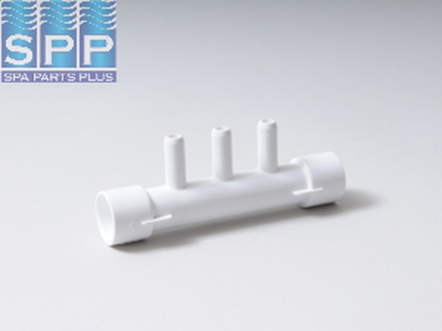 672-0550 - Manifold PVC,Air,WATERW,1/2 Inch S x 1/2 Inch S x (3)3/8 Inch B - 672-0550