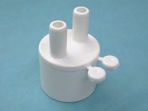 672-4020 - Manifold PVC,Air,WATERW,1 Inch S x (2) 3/8 Inch SB Ports,(2) plgs - 672-4020
